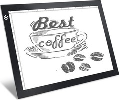 A4 Black Dimmable LED Tracing Light Pad for Artists & Designers