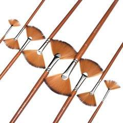 Artist Fan Paint Brushes Set,9 Pcs Professional Soft Anti-Shedding Fan Brush …