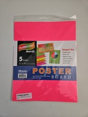 BAZIC 11″ X 14″ Multi Color Fluorescent Poster Board (5/Pack)
