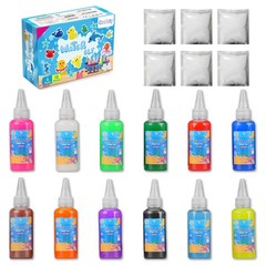 Magic Water Elf Toy Powder Refill 6 Packs + 12 Bottles Aqua Fairy Water Color Ge