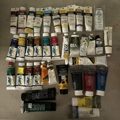 Lot of Daler & Rowney Liquitex Van Gogh Acrylic Paint + More Art Supplies