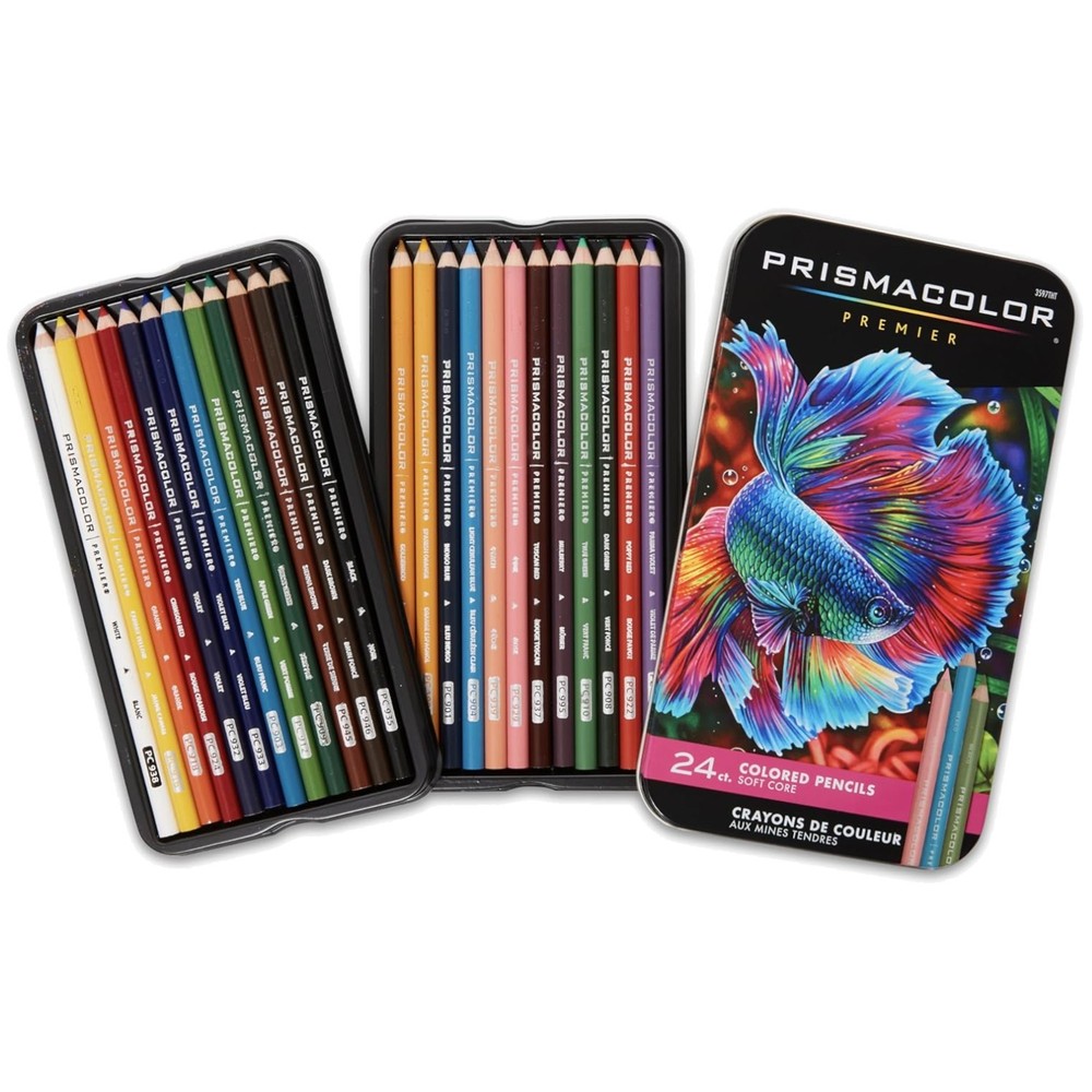 Premier 24-Count Soft Core Colored Pencils – Perfect for Adult Coloring & Art
