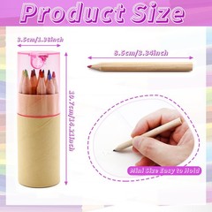 12 Pack Mini Colored Pencils Bulk with Sharpener 12 Color Pencils for Kids Dr…