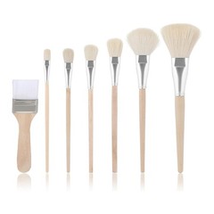 Mop Brush for Acrylic Painting 7Pcs Artist Paint Brush Set with Wooden8795