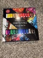 Crafts 4 All Acrylic Paint Set For Adults And Kids – 24 Pack Of 12mL Art Paints