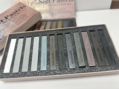 MAIMOUFIN 12-Pack Gray Tone Soft Pastel Sticks – Square Water-Soluble Grey