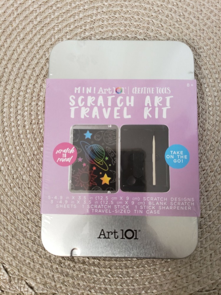 Art 101 Mini Travel Scratch Art Travel Kit Creative Tools