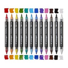 12-Piece PRO Acrylic Paint Marker Set – 1mm Precision Nibs – Smooth Fine Tip