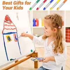 10Pcs Paint Brushes for Kids, Anezus Children Large, Multicolor