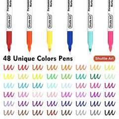Permanent Markers, Fine Point, Assorted Colors, Works on 48 Colors