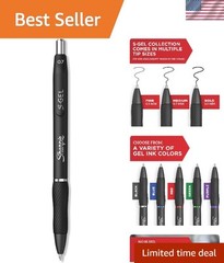 S-Gel Gel Pens – 36 Pack, 0.7mm Black Ink for Smooth Writing Experience