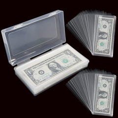 200 X Money Clear Bag Storage Protect World/US Currency Banknotes Soft Sleeves