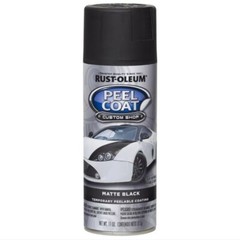 6 Rust-Oleum 284279 Peel Coat Flat Matte Black Rubber Coating 11 oz. (Pack of 6)