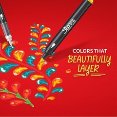 Sharpie Creative Markers, Combo Pack, Water-Based Acrylic, Bullet Brush Tips…