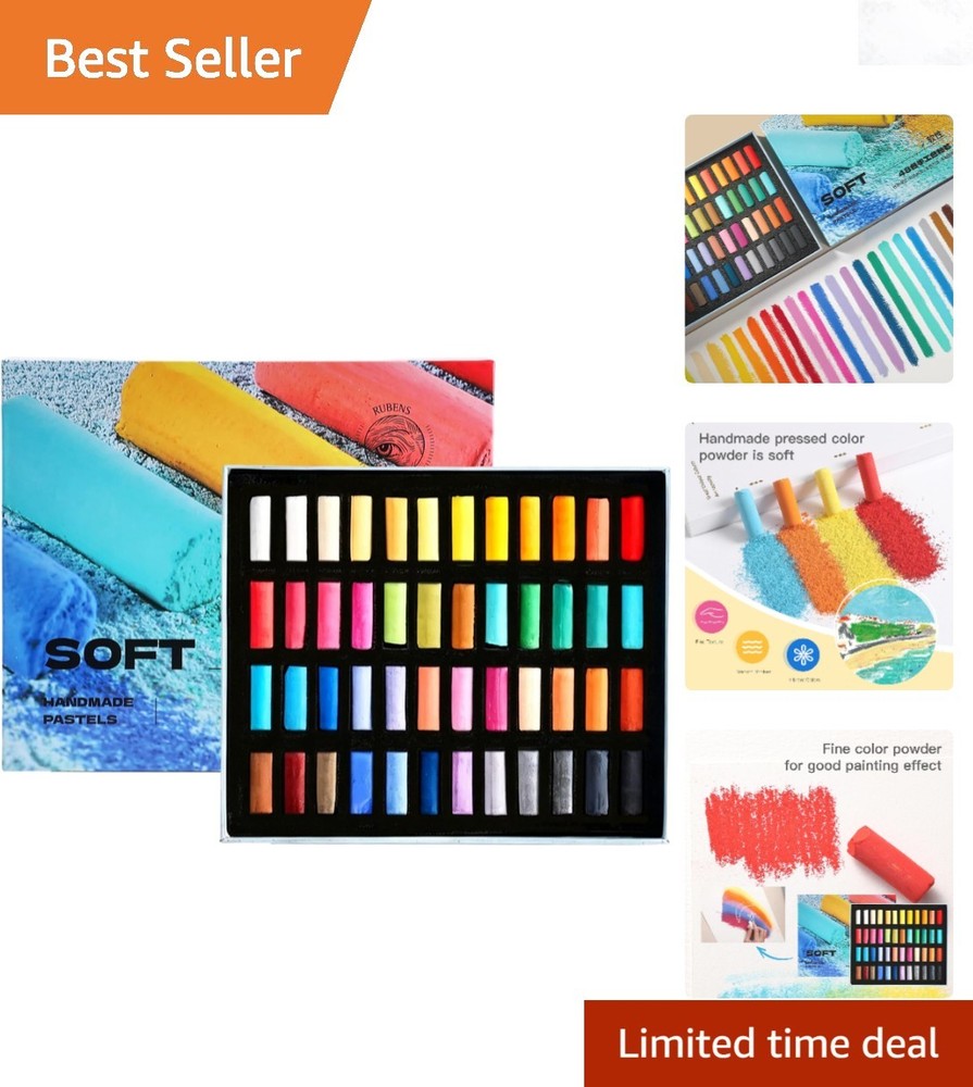 48 Vibrant Soft Pastel Set — Creamy, Blended Colors for Artists & Beginners