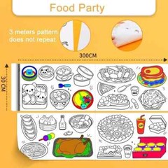 Sticky Coloring Paper Roll for Kids – Fun and Creative Drawing Roll for Coloring
