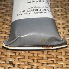 Vintage CRAFTINT Zinc White Artist Oil Paint Permanent 5 oz. Tube Made In USA