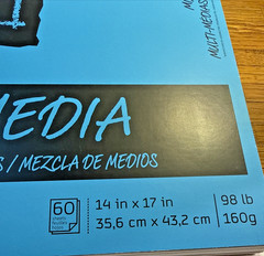CANSON Mix Media Pad 60 Sheets 14 x 17 98 lb. 160g (Acrylic/Watercolor/Pencil)