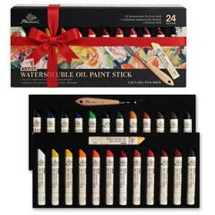 Professional Oil Paint Stick – Set of 24 Colors 37ml Large Soft Water Soluabl…