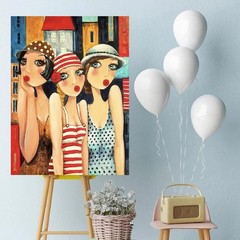 Pretty Fashion Ladies 5D Diamond Painting Kits for Adults, Pretty fashion girl D