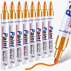 White Permanent Marker Waterproof – 8 White Paint Markers for Metal Surfaces Tir