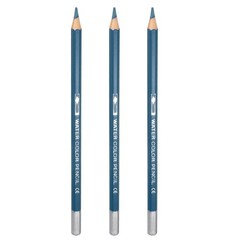3Pcs Watercolor Pencils for Coloring Drawing Painting,Medium Blue