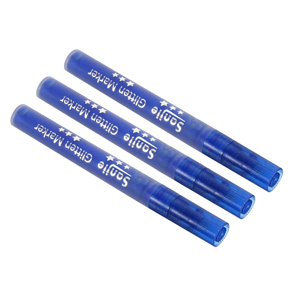 3Pcs Liquid Chalk Marker Pen Flash Drawing Highlighter Pen Dark Blue