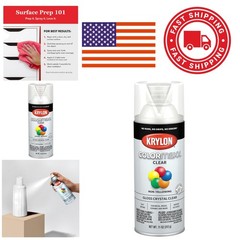 Crystal Clear Gloss Finish Aerosol Spray Paint 11 Ounce for Multiple Surfaces
