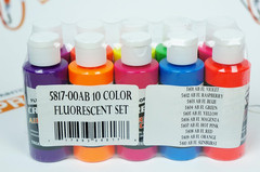 Createx Fluorescent Paint Set 10 Pcs. by Spraygunner