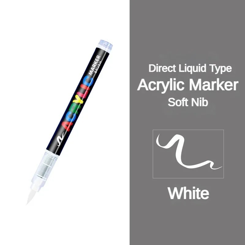 48pcs Acrylic Paint Markers Dual Tip Fine Brush Art Pens for Rock Wood DIY