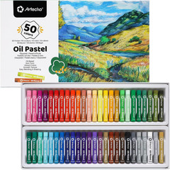 Oil Pastels Set of 50 Colors (8 X 60 Mm), Soft Oil Pastels for Art Painting, Dra