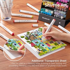 Shuttle Art 89 Colors Alcohol Markers, 88 Colors Dual Tip Art Marker Set Plus 1