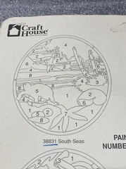 1996 Craft House Etched Sun Catcher Paint By Number kit. #38831 South Seas