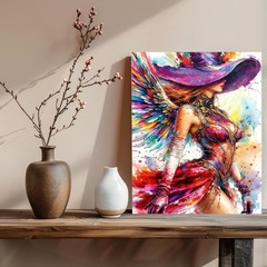 Colorful Woman Paint By Numbers Vibrant Abstract Female Portrait Full Wall