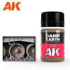 AK Interactive AK078 Weathering Damp Earth Enamel 35ml – US
