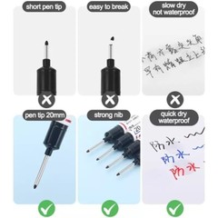8Pcs/Set 20Mm Deep Hole Long Nib Head Markers for Metal Perforating Pen