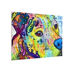 Trademark Fine Art ‘ Thoughtful Pitbull III ‘ Wood Slat by Dean Russo 12×16