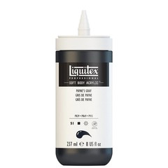 Professional Soft Body Acrylic Paint 237ml 8Oz Bottle Paynes Gray Art Supply