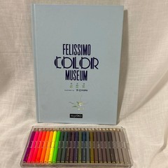 FELISSIMO Colored Pencil Set Color Museum 25 Pieces Fluorescent Metallic Used