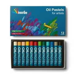 Inscribe Oil Pastels Set of 12, Assorted Colours for Drawing, Painting, Artist