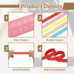 Bra Elastic Strap 19.7 Yards Bra Sewing Band for DIY Sewing Craft White
