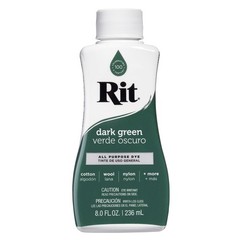 Rit Liquid Fabric Dye, 8-Ounce, Dark Green, 8 Fl Oz (Pack 8 Oz, Green