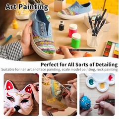 Extreme Detail Paint Brush Set, 15pcs Miniature & Micro Brushes for Fine