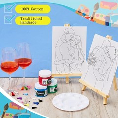 Xtinmee 12 Sets Paint And Sip Kit For Adults Pre Drawn Canvas Sip And Paint