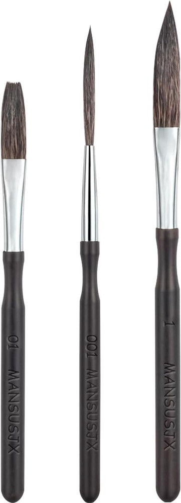 Starter Pinstriping Brush Kit, High Performance Striping Brushes, Long Liner