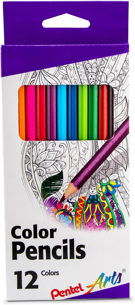 Arts Colored Pencils, Assorted Colors, Set of 12 (CB8-12)
