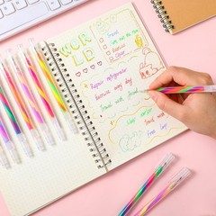 36 Pcs Rainbow Pens Color Changing Glitter Neon Rainbow Pens for Adult Colori…