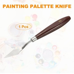 Painting Palette Knife 1.85 x 0.59 Inch Stainless Steel with Wood Handle