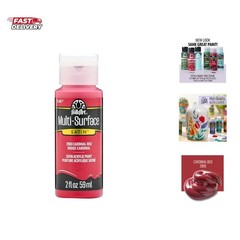 Multi-Surface Paint, 2 oz, Cardinal Red