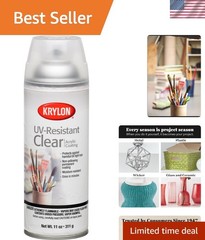 Krylon Crystal Clear Coating Spray, 11oz – Ideal for Indoor & Outdoor Projects
